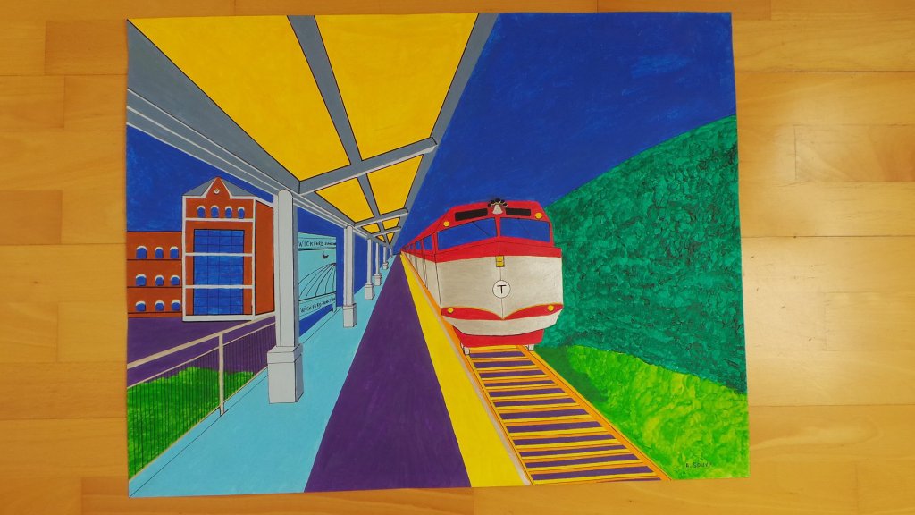 Boston train - 50 x 65 cm