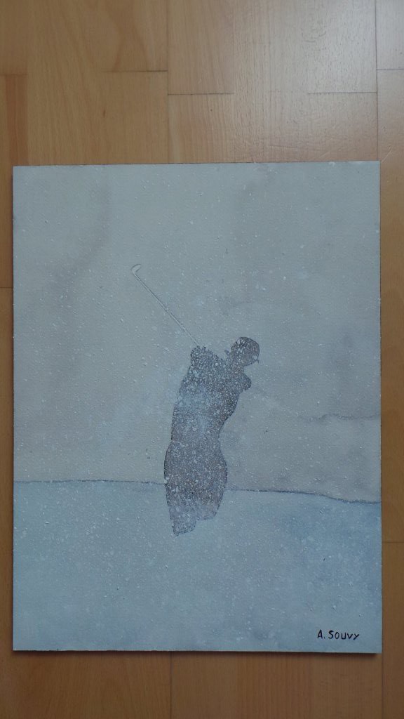 Golf, l'hiver - 31 x 41 cm