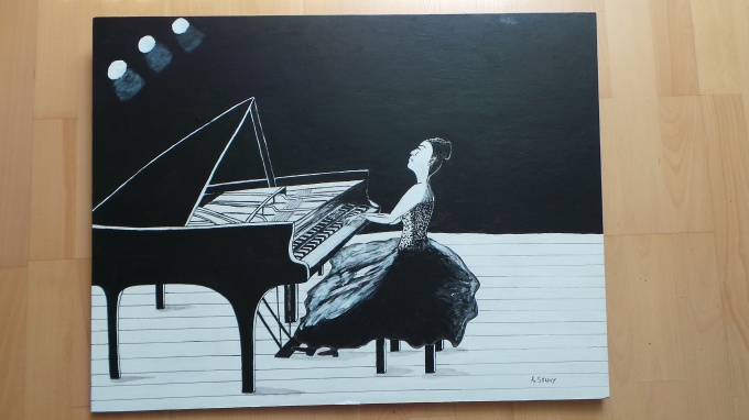 La pianiste - 49,6 cm x 64,6 cm